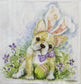 TWO Individual Paper Cocktail Decoupage Napkins - 2330 Easter French Bulldog