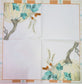 TWO Individual Paper Cocktail Decoupage Napkins - 2168 Cream Pumpkin w Turquoise