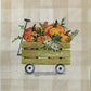 TWO Individual Paper Cocktail Decoupage Napkins - 1671 Pumpkin Wagon