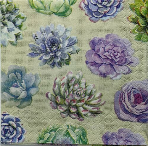 TWO Individual Paper Cocktail Decoupage Napkins- Colorful Blooms 1291