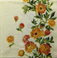 TWO Individual Paper Cocktail Decoupage Napkins-Golden Yellow Orange Blooms 1286