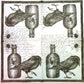 TWO Individual Paper Lunch Decoupage Napkins - 2153 Scripted Raven Poison Bottle