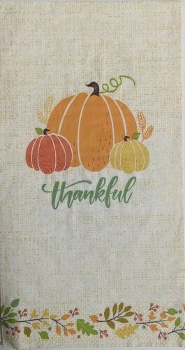 TWO Individual Paper Guest Decoupage Napkins- Thankful Harvest Pumpkins 1077