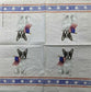 TWO Individual Paper Cocktail Decoupage Napkins - 1392 American Flag Dog