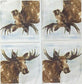 TWO Individual Paper Cocktail Decoupage Napkins - 1698 Winter Moose