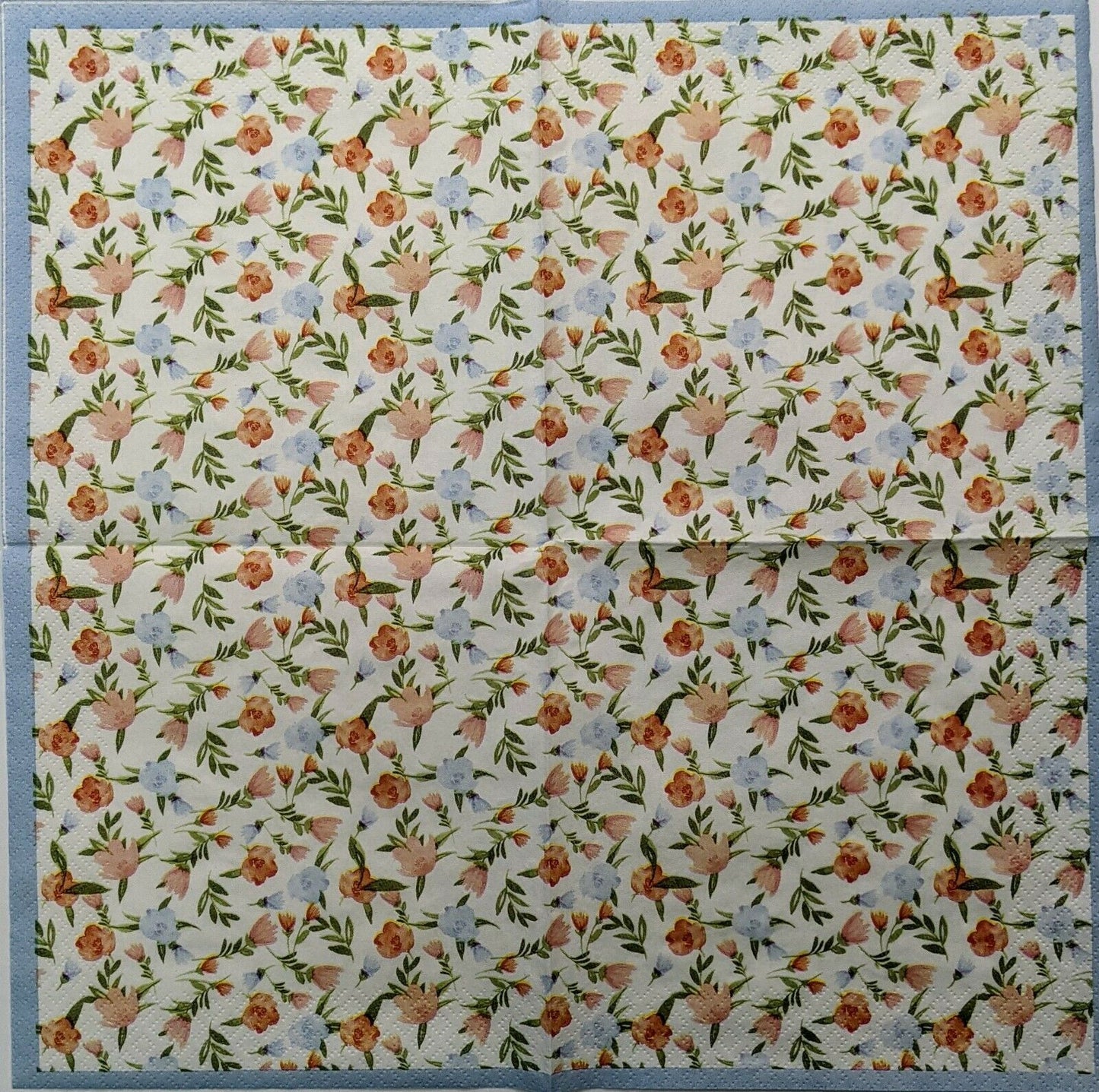 TWO Individual Paper Lunch Decoupage Napkins - Floral Rhapsody 1264