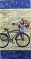 TWO Individual Paper Guest Decoupage Napkins -1480 Wooden USA Bicycle w/ Flowers