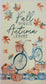 TWO Individual Paper Guest Decoupage Napkins - 2111 Breezy Autumn Leaves Bicycle