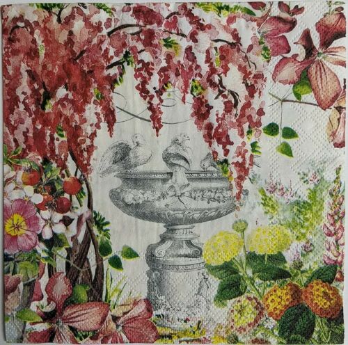 TWO Individual Paper Lunch Decoupage Napkins - In The Garden 1061