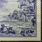 TWO Individual Paper Lunch Decoupage Napkins - 1365 Blue Giallo Spode