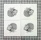 2 Individual Paper Cocktail Decoupage Napkins- 2075 Black & White Gingham Turkey