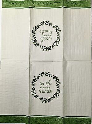 TWO Individual Paper Guest Decoupage Napkins - 1648 Wash Hands Wreath