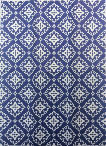 TWO Individual Paper Guest Decoupage Napkins - Elated Navy Blue Design 1186