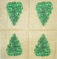 TWO Individual Paper Cocktail Decoupage Napkins - 2037 Spotted Christmas Tree