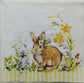 TWO Individual Paper Cocktail Decoupage Napkins -Lovely Bunny Easter Spring 1174