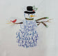 2 Individual Paper Lunch Decoupage Napkins - 2139 Snowman Winter's Best in White