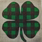 2 Individual Paper Cocktail Decoupage Napkins- 1775 Green Buffalo Check Shamrock