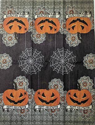 TWO Individual Paper Guest Decoupage Napkins - 1641 Happy Halloween Pumpkin