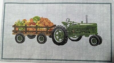 TWO Individual Paper Guest Decoupage Napkins - 1658 Tractor Harvest