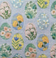 TWO Individual Paper Cocktail Decoupage Napkins - 1889 Easter Eggs on Baby Blue