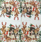 TWO Individual Paper Lunch Decoupage Napkins - 1718 Holiday Reindeer Dogs