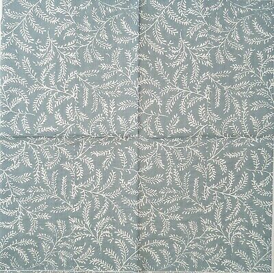 TWO Individual Paper Lunch Decoupage Napkins - 1723 Foliage In Green