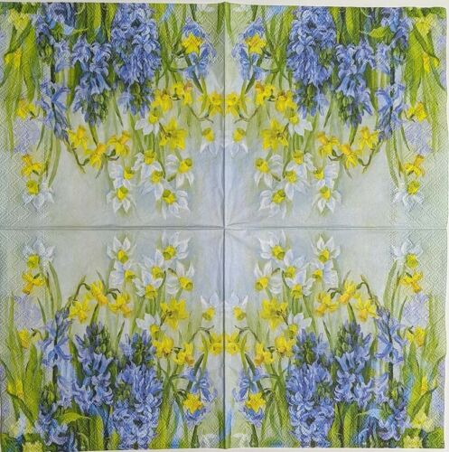 TWO Individual Paper Lunch Decoupage Napkins - Daffodil Meadow 1067