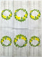 TWO Individual Paper Guest Decoupage Napkins-Citrus Wreath Lemons Wood Back 1088