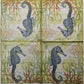 TWO Individual Paper Cocktail Decoupage Napkins - Sea Horse And Coral 1256