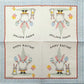 TWO Individual Paper Cocktail Decoupage Napkins - 1863 Happy Easter Gnome