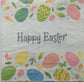 TWO Individual Paper Cocktail Decoupage Napkins- Happy Easter Colored Eggs 1162