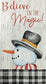 TWO Individual Paper Guest Decoupage Napkin - 1735 Believe in the Magic! Snowman