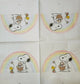 TWO Individual Paper Cocktail Decoupage Napkins - 2332 Snoopy Easter Rainbow