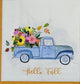 2 Individual Paper Cocktail Decoupage Napkins - 2090 Hello Fall Blue Truck