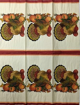 TWO Individual Paper Guest Decoupage Napkins - 1633 Turkey Thanks