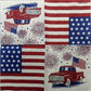 TWO Individual Paper Cocktail Decoupage Napkins - 1390 USA Flag Truck Fireworks