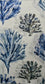 TWO Individual Paper Guest Decoupage Napkins - Blue Coral on White 1312