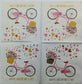 TWO Individual Paper Cocktail Decoupage Napkins - Valentine Pink Bike Love 1233