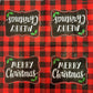 TWO Individual Paper Lunch Decoupage Napkins- 2133 Buffalo Check Merry Christmas