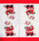 TWO Individual Paper Cocktail Decoupage Napkins- 2225 Skiing Santa Clause Red