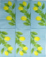 TWO Individual Paper Guest Decoupage Napkins - Lemon On Blue Check 1230