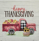 2 Individual Paper Cocktail Decoupage Napkins- 2091 Happy Thanksgiving Red Truck