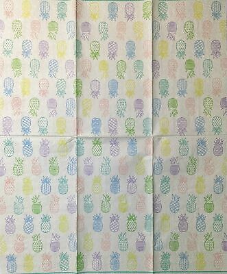 TWO Individual Paper Guest Decoupage Napkins - 1508 Pineapple Color Explosion