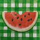 TWO Individual Paper Lunch Decoupage Napkins - 1908 Watermelon Green Check