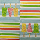 TWO Individual Paper Lunch Decoupage Napkins - Cool Fruity Popsicle Stripes 1212