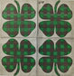 2 Individual Paper Cocktail Decoupage Napkins- 1775 Green Buffalo Check Shamrock