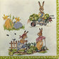 TWO Individual Paper Cocktail Decoupage Napkins - 1910 Easter Bunny Stories