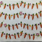 TWO Individual Paper Lunch Decoupage Napkins - Carrots Garland Easter 1217