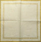 TWO Individual Paper Lunch Decoupage Napkins - 1777 Embossed Golden Cream