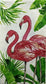 TWO Individual Paper Guest Decoupage Napkins - 1503 Tropical Pink Flamingoes